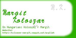 margit koloszar business card